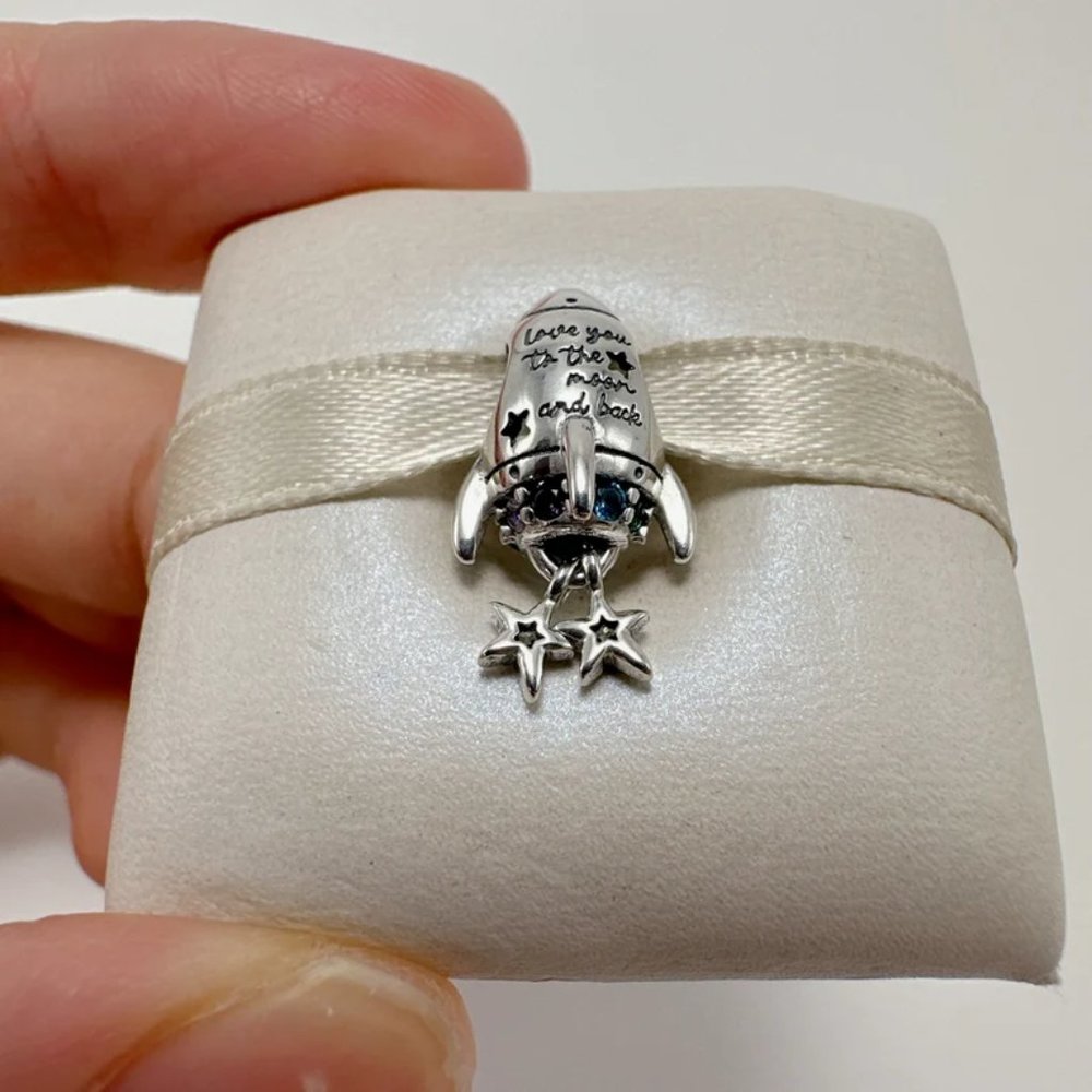 Pandora Space Love Rocket Charm